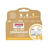 SPADO -Nettoyant Dégraissant -Ultra dose -Ecocert -Dissout les graisses -Parfum citron -4 pastilles = 4x750ml -Fabrication Française
