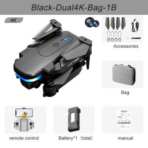 DRONE Sac noir Dual4K - Mini Drone 4K professionnel, Dou