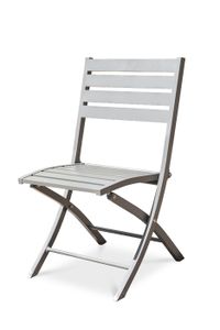 FAUTEUIL JARDIN  Chaise de jardin pliante en aluminium gris