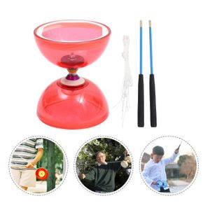 YOYO - ASTROJAX Rouge - Diabolo chinois en cristal avec bâtons et ficelle, jouet de jonglage, Yo-yo, 1 ensemble