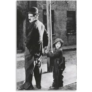 OBJET DÉCORATION MURALE Impression Sur Toile Charlie Chaplin Jackie Coogan