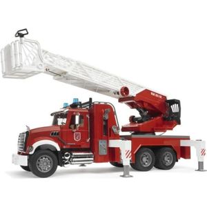 VOITURE - CAMION Camion Pompier MACK Granit avec Echelle et Pompe à