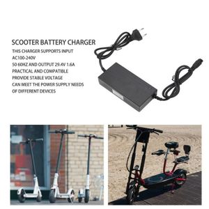 CHARGEUR DE BATTERIE CUQUE Chargeur d'alimentation 29.4V 1.6A pour scooter électrique d'équilibre avec le port de charge de capuchon de colle (eu XU010