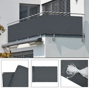 Vue de balcon Protection Revêtement balcon Coupe-vent Balcon Clôture entoilage 3 M 5 m 6 m 