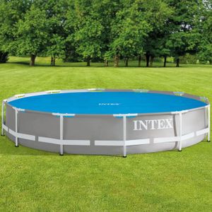 BÂCHE - COUVERTURE  Bâche à bulles INTEX pour piscine hors sol ronde, diamètre 366 cm - Couverture de piscine solaire