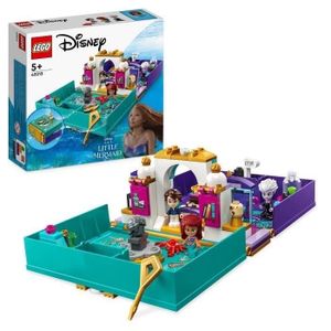 ASSEMBLAGE CONSTRUCTION LEGO Disney Princess 43213 Le Livre d’Histoire : La Petite Sirène, Jouet avec Micro-Poupées Ariel et Prince Eric