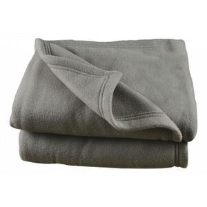 Couverture Polaire Poyet Motte Acier 180x220 Cm - Douce Et Chaude Oeko-Tex