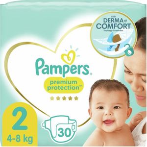 COUCHE PAMPERS Premium Protection Taille 2 - 30 Couches