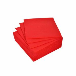 24x24cm Lot de 100 Serviette de table en papier Rouge 
