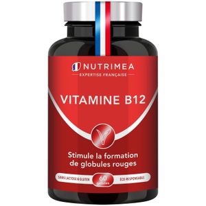 TONUS - VITALITÉ VITAMINE B12 • Apport et supplément idéale pour les Vegans • FABRICATION FRANÇAISE • 60 gélules végétales