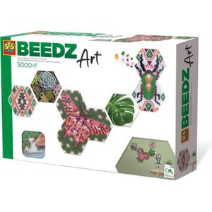 JEU DE PERLE Á REPASSER SES CREATIVE - Beedz Art - Hex tiles botanique