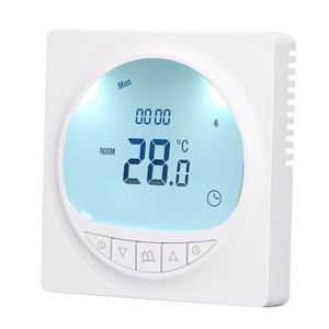 KETOTEK Thermostat Chauffage au Sol Electrique Programmable 16A avec Sonde,  Numérique Thermostat d'ambiance Écran t100 - Cdiscount Bricolage