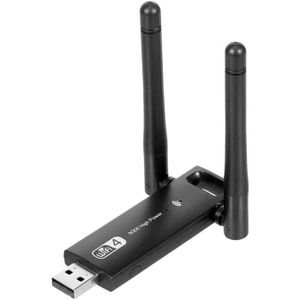 CLE WIFI - 3G Adaptateur USB wire-Less-N 2.4G Taux de Transmission 300Mbps Adaptateur USB WiFi 4 avec Deux antennes Noir A318