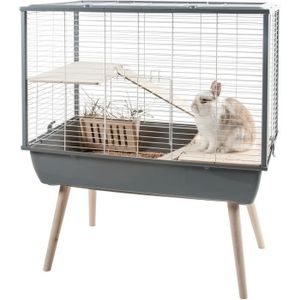 CAGE ZOLUX Cage surélevée Neo Muki - L77,5xP47,5xH87 cm - Gris - Pour rongeurs  