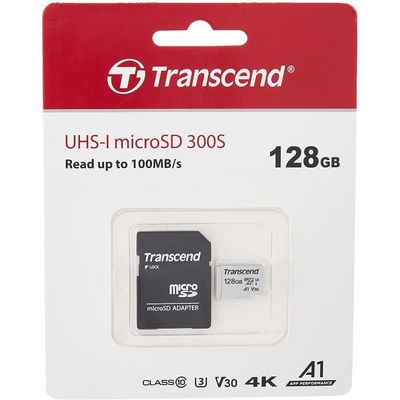 128Go - SDXC-SDHC 300S Carte microSD 128 Go avec adaptateur SD