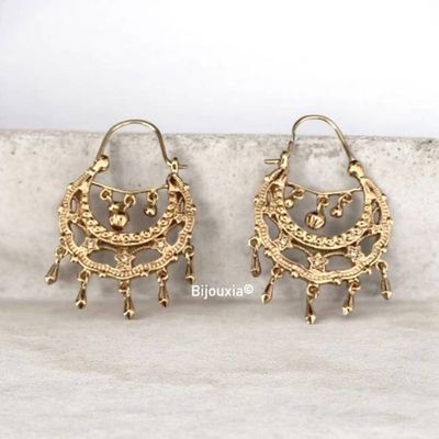 Boucles D'oreilles Solitaires Zirconium Plaqué Or 18 Carats - Fermoir Dormeuse, Marque Petugons