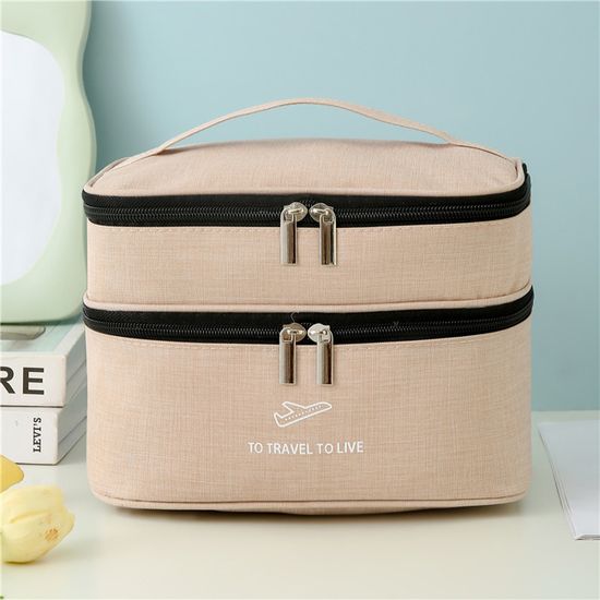 Trousse De Toilette Voyage Imprimé Léopard - Lot De 2 - 25x20x6 Cm - Imperméable Et Polyvalente - 6