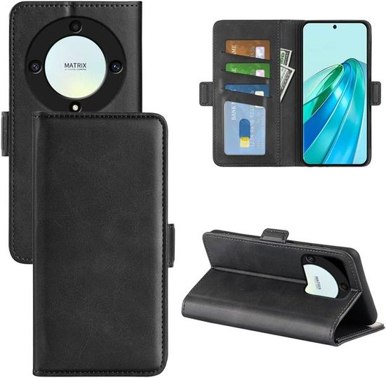 TECSHINE Étui Honor Magic V2 Cuir Intelligent Fermeture Magnétique - Coque Protection Premium