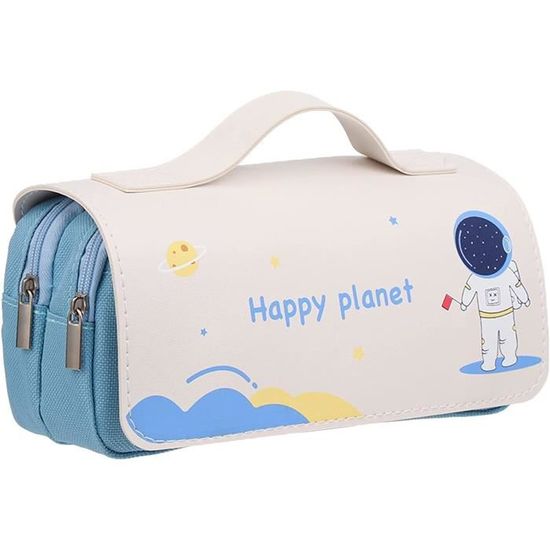 Trousse à Crayons Motif Panda Mignon - Toile, Grande Capacité, Design Floral, Pour école, Bureau, Fille Et Garçon