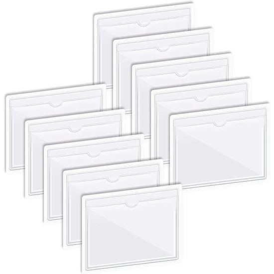 36 Pochettes Adhésives Transparentes 10x6cm - Étanches Pour Étiquetage