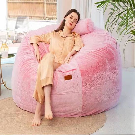 JHLD Housse De Pouf Poire Géant Velours Côtelé Taupe 70x80 Cm - Extra Large Sans Remplissage, Lavable En Machine, Parfait Pour Rangement Jouets Et Détente