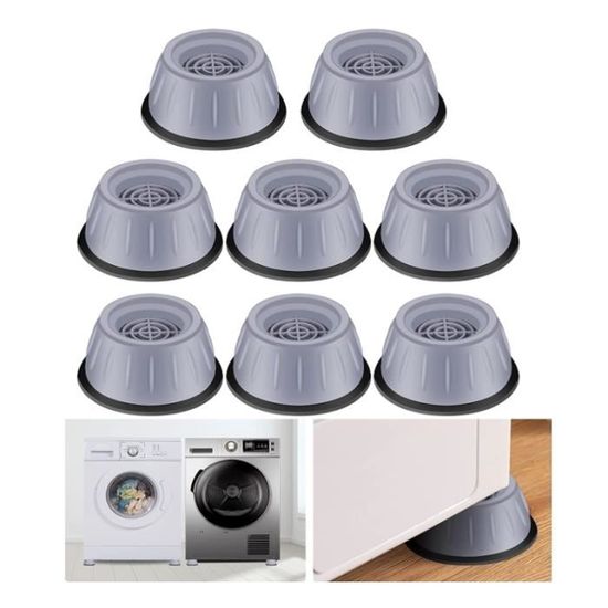 4 Tapis Anti-vibration Pour Machine à Laver - Caoutchouc Antidérapant, Réducteur De Bruit