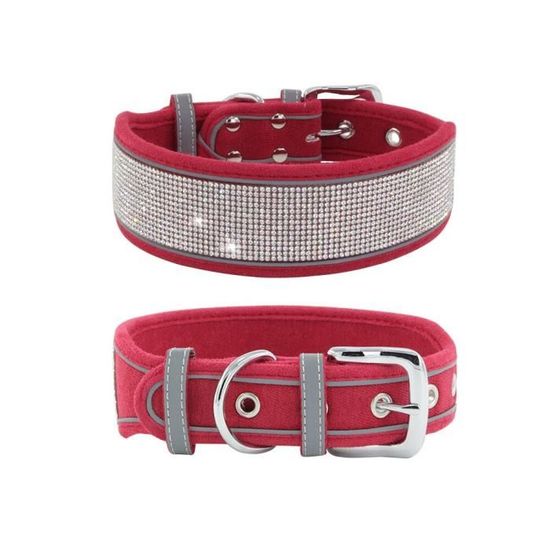 Rhinestone Reflective Dog Collar for Small Dogs Cat Collar Chihuahua