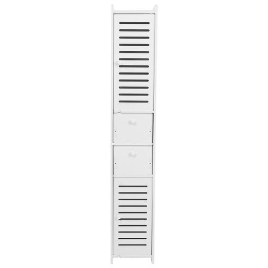 Armoire D'angle Haute Blanche – 30x30x180 Cm – 5 étagères – Pour Salle De Bain, Cuisine