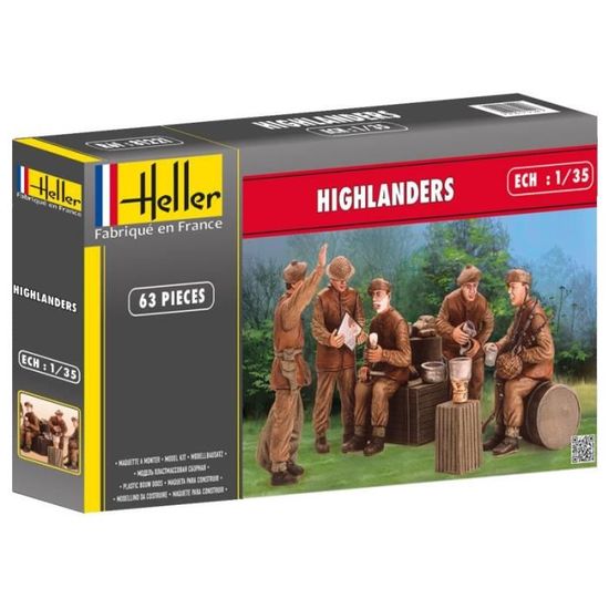 Maquette à assembler de figurines militaires Highlanders - HELLER - Garçon - 15 ans - Blanc