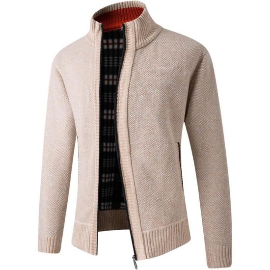 Veste polaire tricotée homme vierge ou à personnaliser