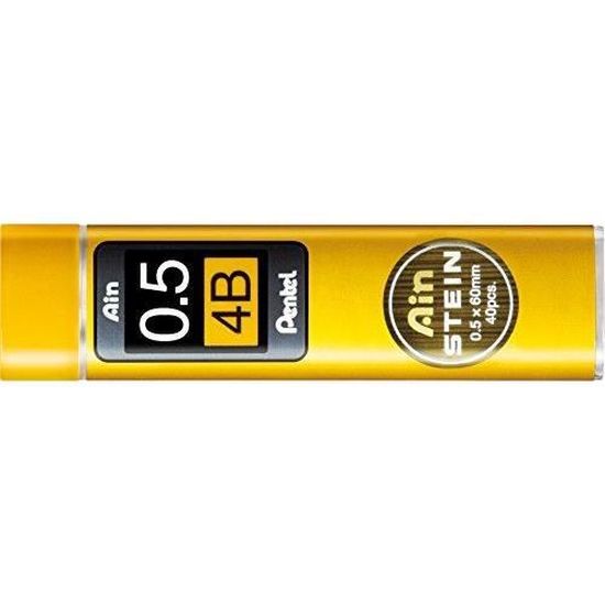 Recharge De Mines Pentel Ain 0,7 Mm 2B - Tube De 30 Mines - Structure Céramique Résistante - Pour Porte-mines 0,7 Mm - Trait Fluide Et Précis