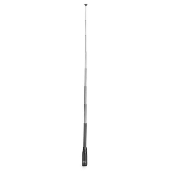Qiilu antenne femelle Antenne bibande VHF / UHF télescopique SMAF Na771r pour Baofeng uv5r uv
