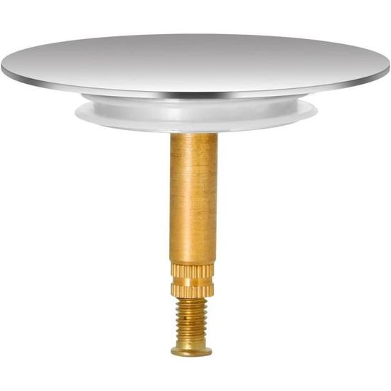 Bouchon De Baignoire Universel 72 Mm - Réglable En Hauteur - Chromé - Double Joint Étanche