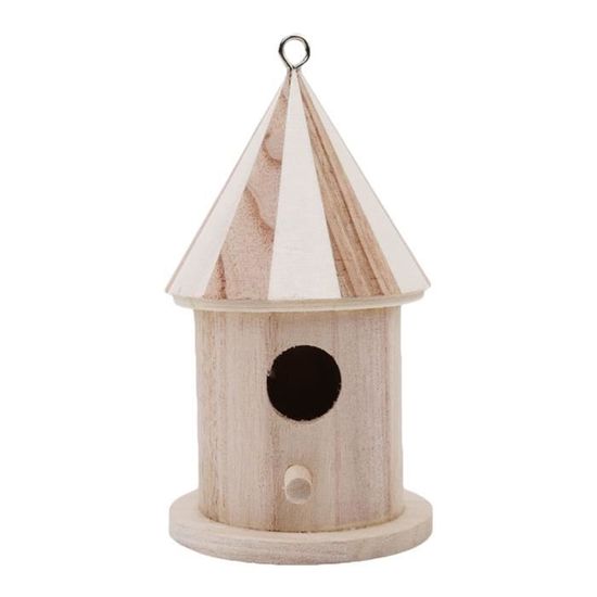 Mangeoire oiseaux Nichoir suspendu en bois pour nichoir avec boucle pour jardin potager