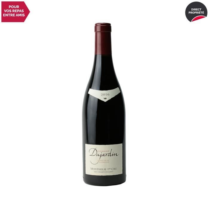 Monthélie 1er Cru Les Champs Fulliots Rouge 2016 - 75cl - Maison Dujardin - Vin AOC Rouge de Bourgogne - Cépage Pinot Noir