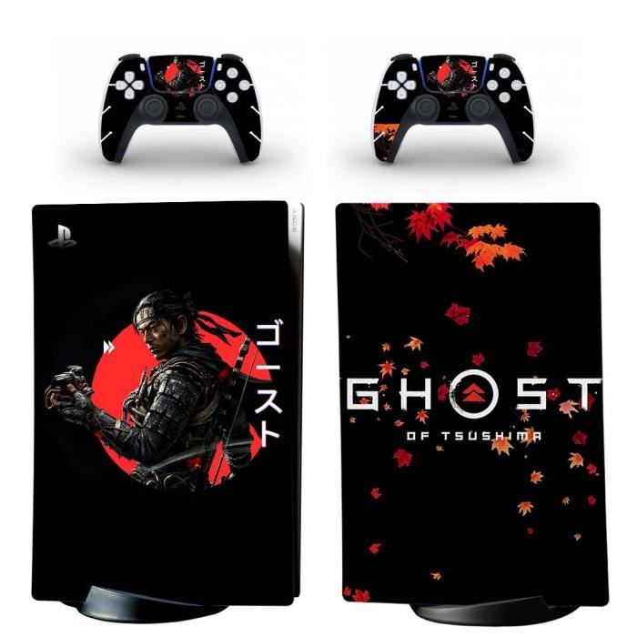 Ghost of Tsushima PS5 Digital Sticker Skin Autocollant protection pour PS5 Playstation 5 Digital Édition Console et 2 contrôleurs 05