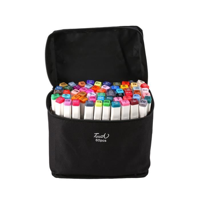 Touchliit 6 génération Marker Lot de 60 marqueurs à alcool double pointe Animation Art Esquisse-DBA