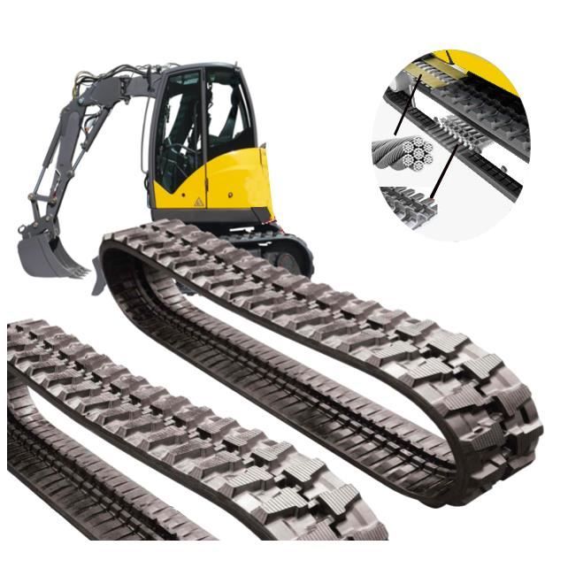 CHENILLE 230x48x70K KUBOTA U17.3 pour mini pelle en caoutchouc renforcée avec une ceinture en acier.