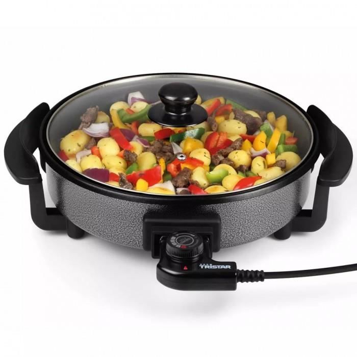 Poeles et poeles a frire Tristar Poele de gril electrique multifonctionnelle PZ-2963 1500W 30cm