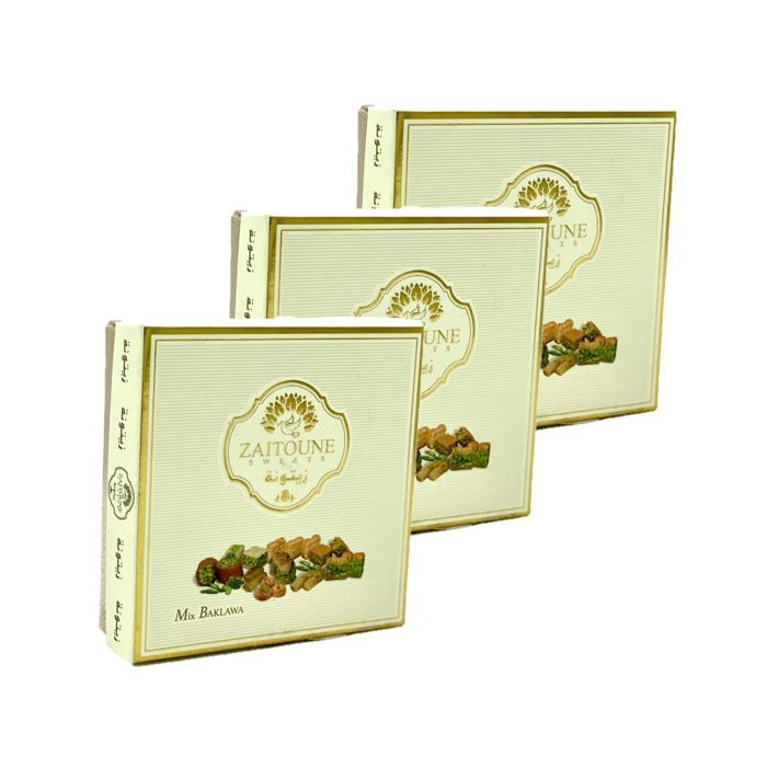 Lot 3x Assortiment baklava - Zaitoune - boîte 100g