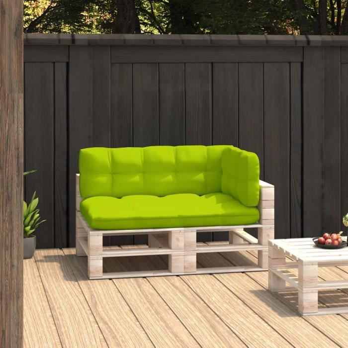 ��MMP©Parfait-Coussins de canapé palette 3 pcs - Coussin matelassé pour palette - Coussin pour banc de jardin Banquette Vert v8700