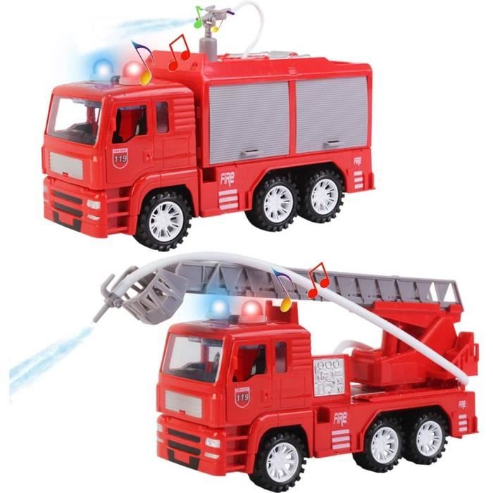 VEHICULE MINIATURE ASSEMBLE ENGIN TERRESTRE MINIATURE ASSEMBLE deAO Camion de Pompier à Friction avec Échelle de229