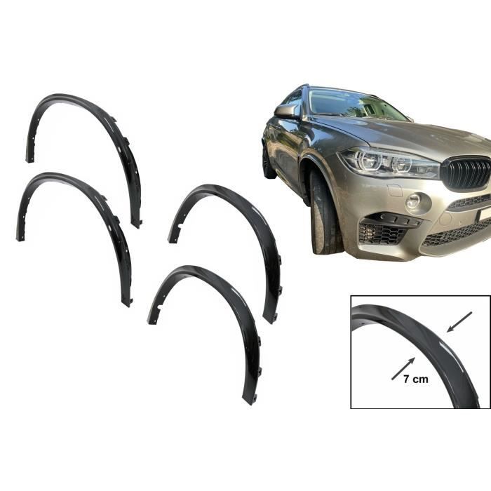 Passages roues Fender Flares pour BMW X6 F16 15-20 M-Look M-Sport Noir brillant