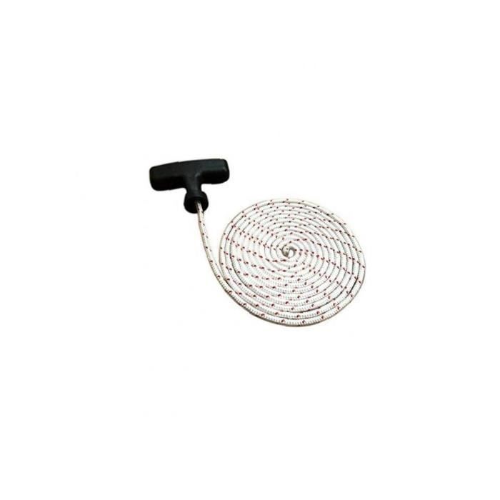 2m Lanceur poignée de démarrage avec corde de 4 mm Diamètre de démarrage Poignée Cordon pour tronçonneuse bordures