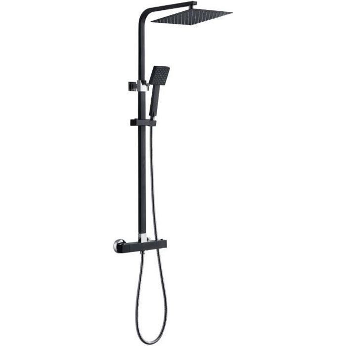 Auralum® Top Panneau de Douche avec LCD Écran Colonne de Douche Pluie Système de Douche en Acier Inoxydable Couleur
