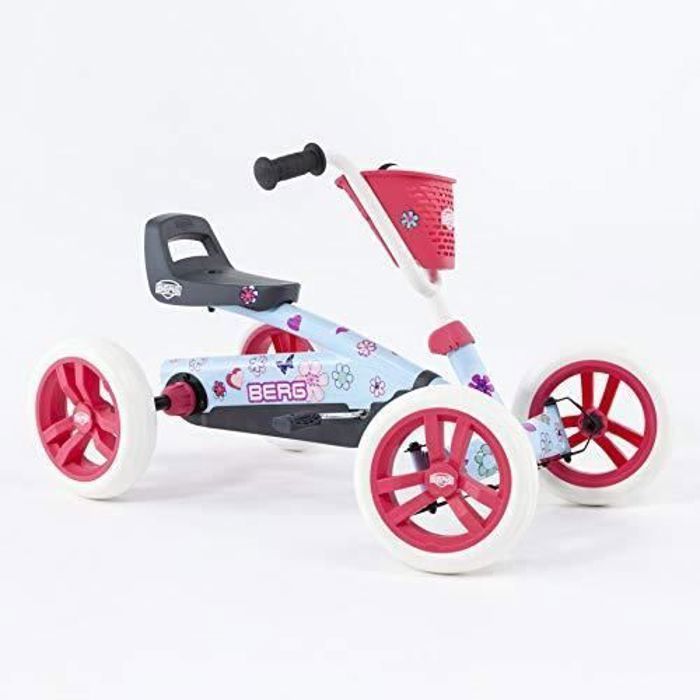 BERG Toys Girls Buzzy Bloom Kids Pedal Go Kart for 2 to 5 Year Olds