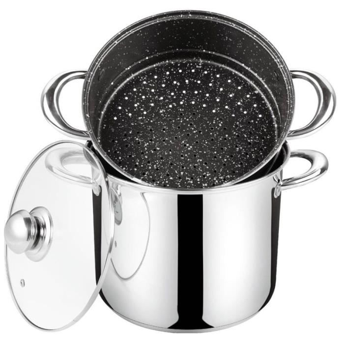 Couscoussier Induction Acier Inoxydable Revêtement En Pierre Diamètre 24cm