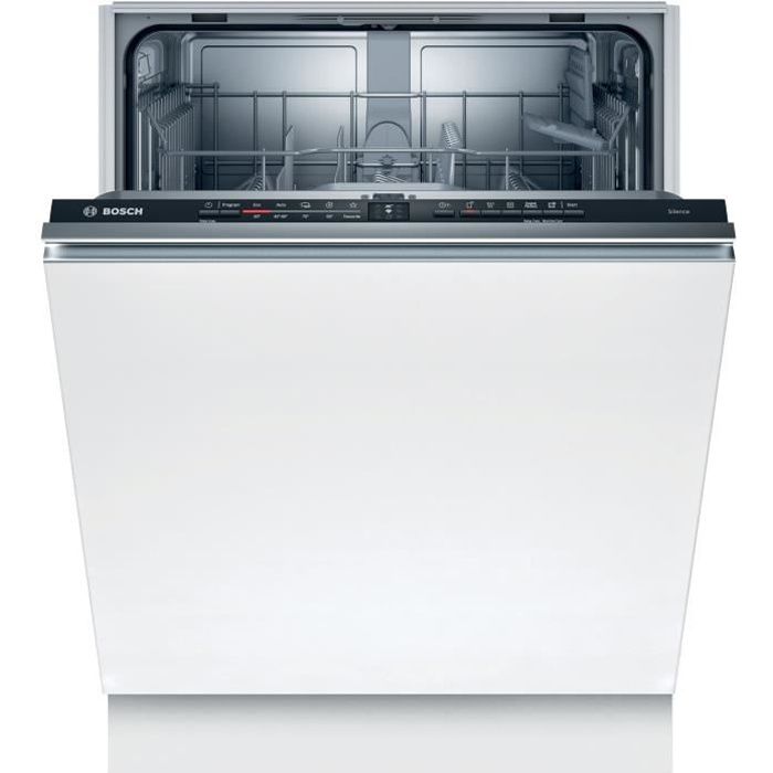 Lave-vaisselle tout intégrable BOSCH SMV2ITX18E - 12 couverts - Moteur induction - Largeur 60cm - Classe E - 48 dB - Noir