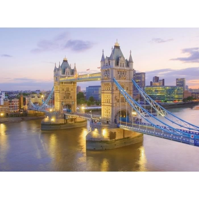 Puzzle Adulte - Pont De Londre : Tower Bridge Au Levee Du Jour - 1000 Pieces - Collection Monument Anglais - Angleterre