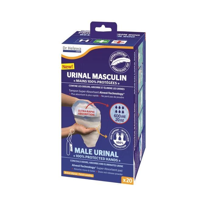LCH - Urinal Masculin jetable - boite de 20 sacs absorbtion 600ml